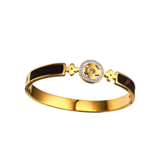 Amber's Jewelry 18K Gold Exquisite Bracelet | Stainless Steel Bangle Bracelet for Men and Women